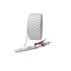 Кабель для аналогового видеонаблюдения ЭРА SIMPLE КВК-В-2+2x0,5 мм2 бухта 200 метров, белый | Электротовары