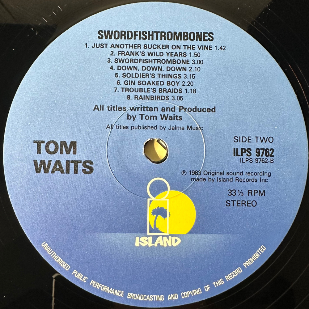 Tom Waits ‎– Swordfishtrombones (Англия 1983г.)