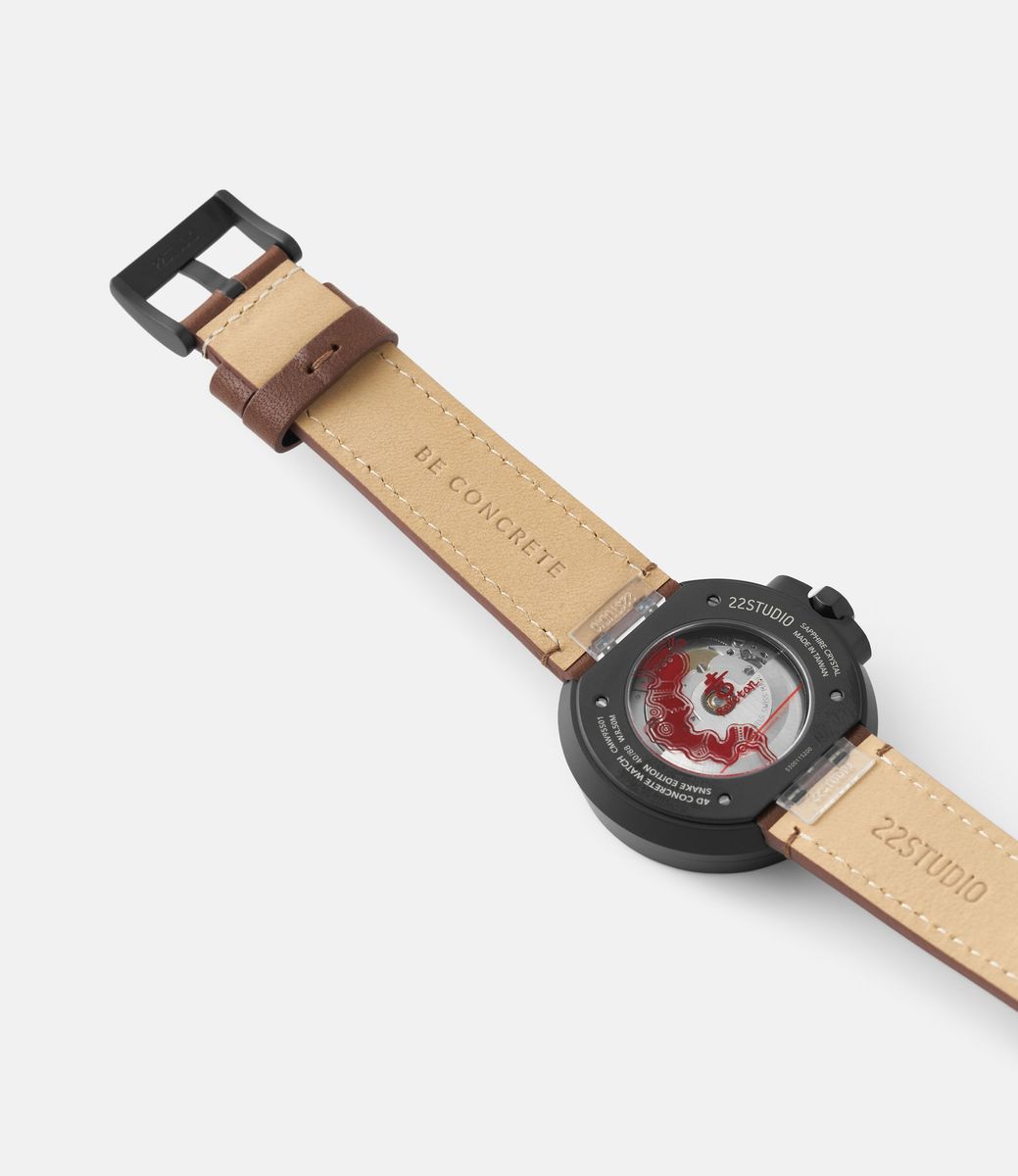 22studio Limited Snake Edition Night — часы с бетонным циферблатом 45 мм