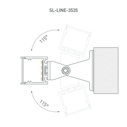 Профиль SL-LINE-3535-3000 BLACK (Arlight, Алюминий) 036253