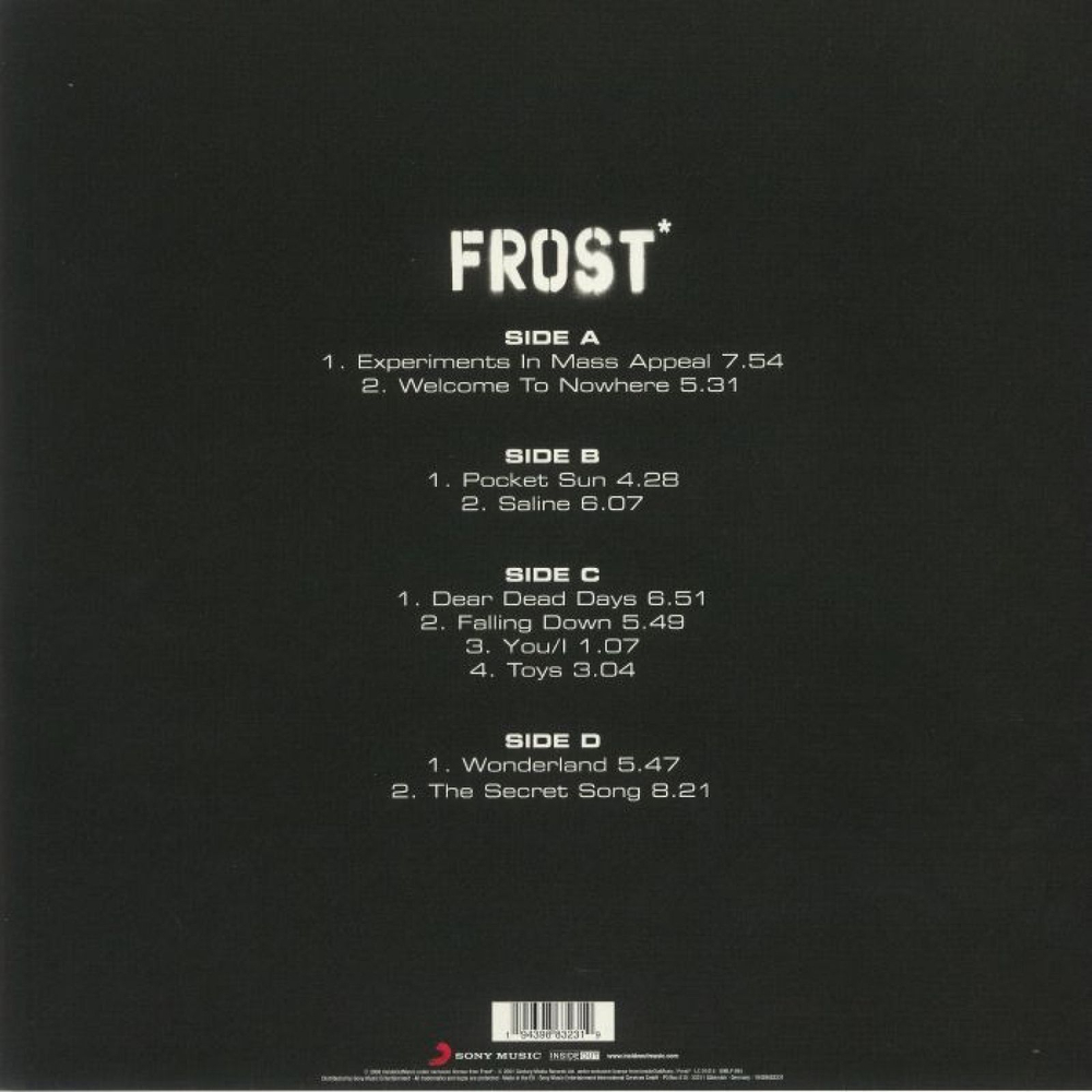 Frost* — Experiments In Mass Appeal (LP)