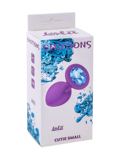 Анальная пробка Emotions Cutie Small Purple light blue crystal 4011-03Lola