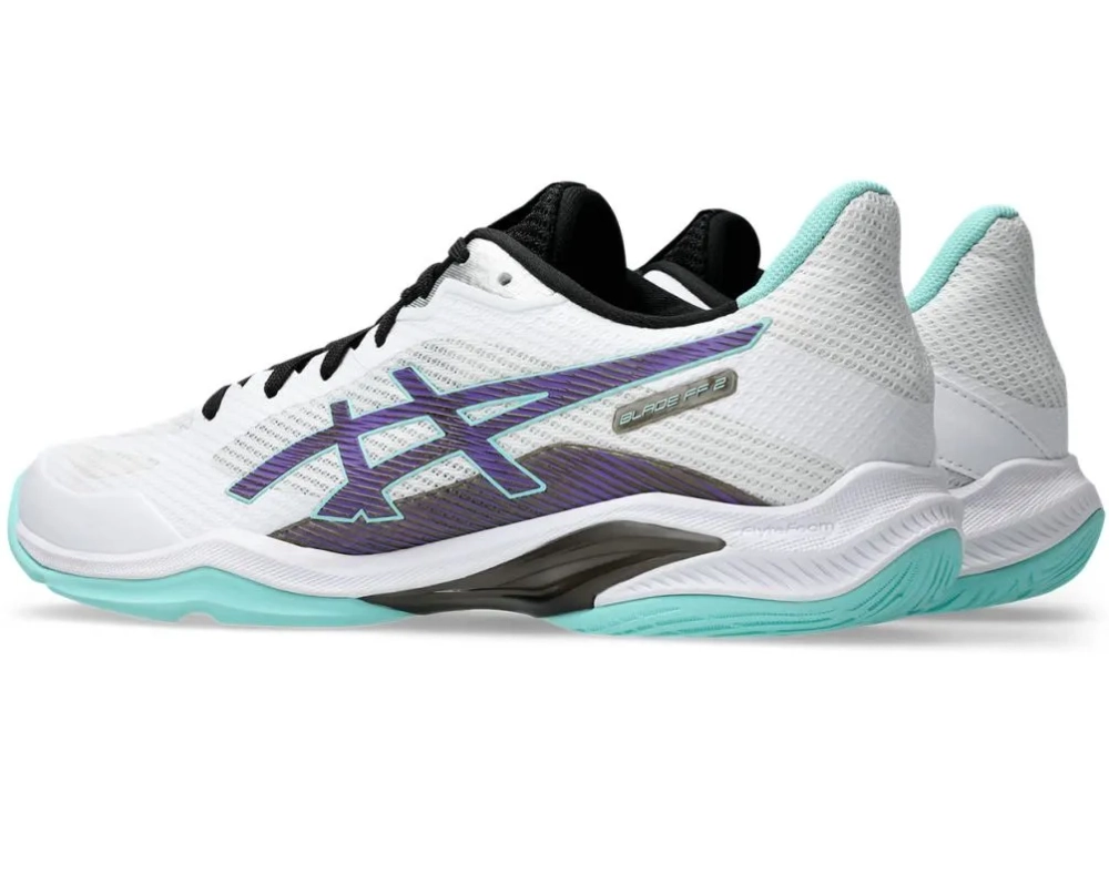 Мужские кроссовки для сквоша/бадминтона Asics Blade FF 2 - white/radiant amethyst
