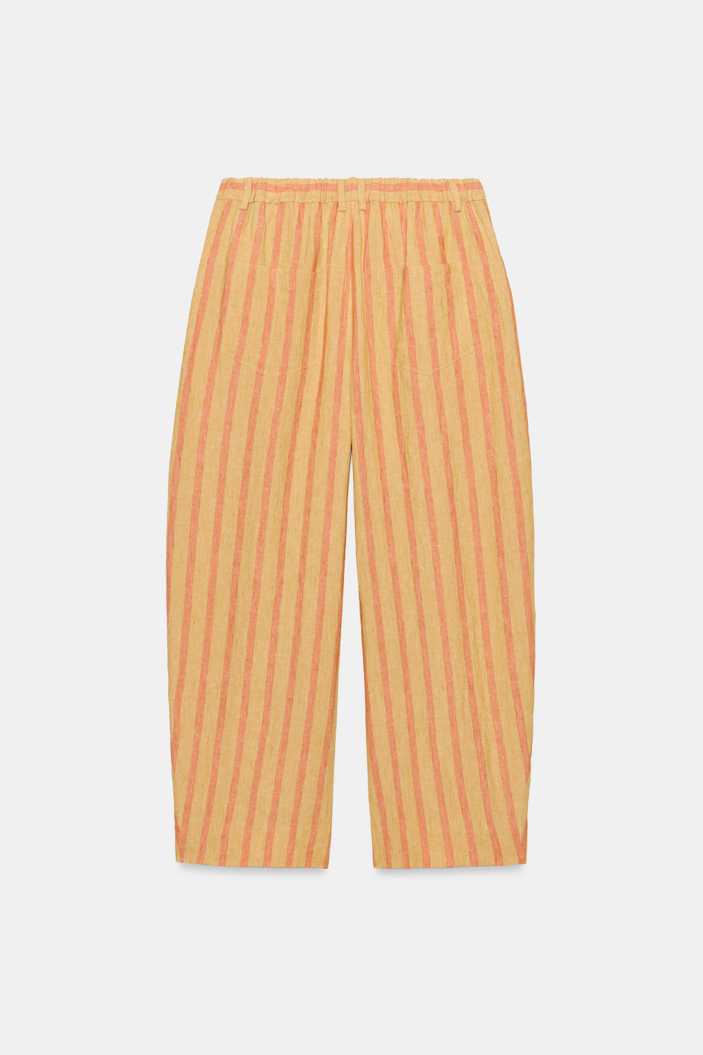 БРЮКИ В ПОЛОСКУ ИЗ СМЕСОВОГО ЛЬНА — ZW COLLECTION — ZARA