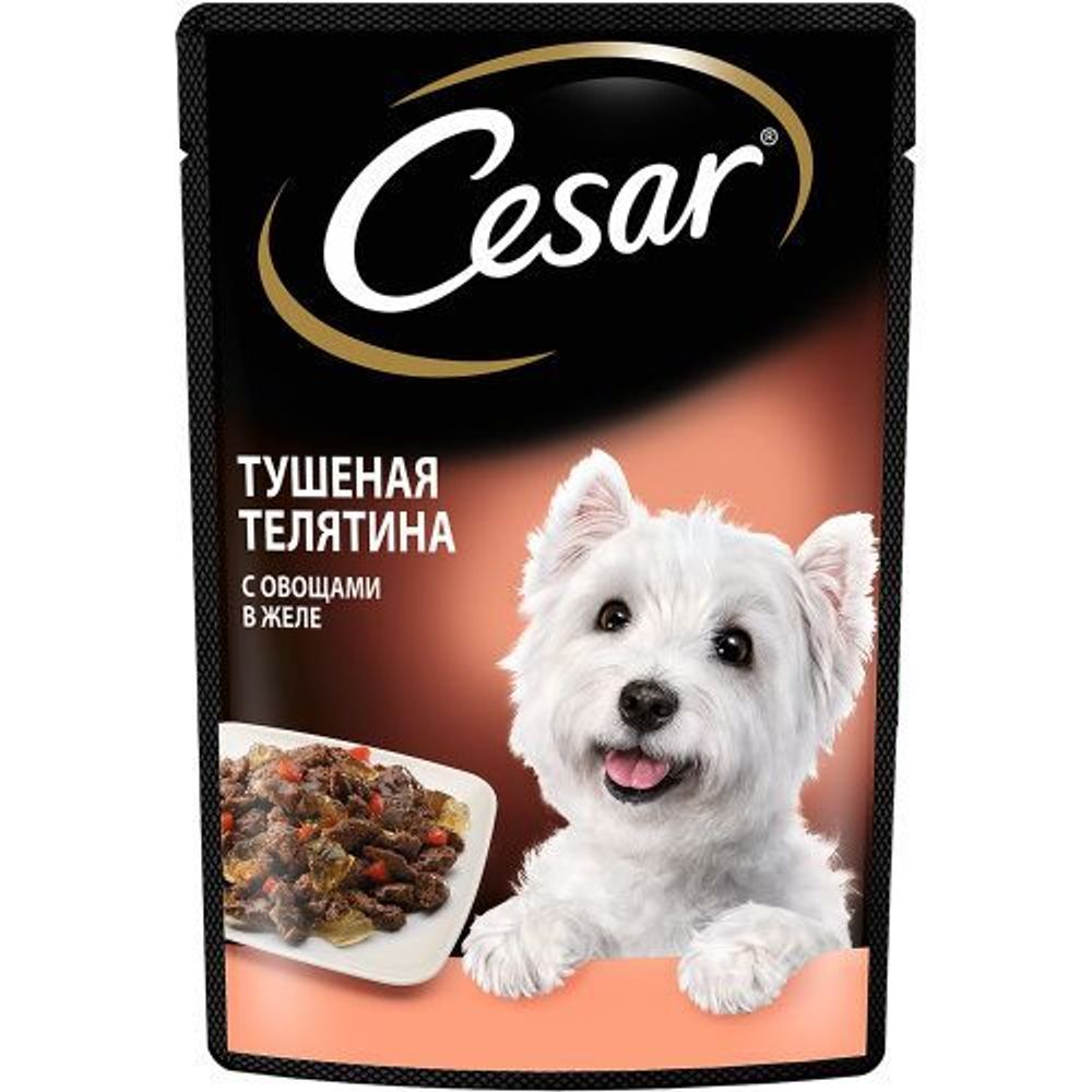 Паучи Cesar для собак тушеная телятина с овощами пауч 85 г Паучи Cesar для собак тушеная телятина с овощами пауч 85 г