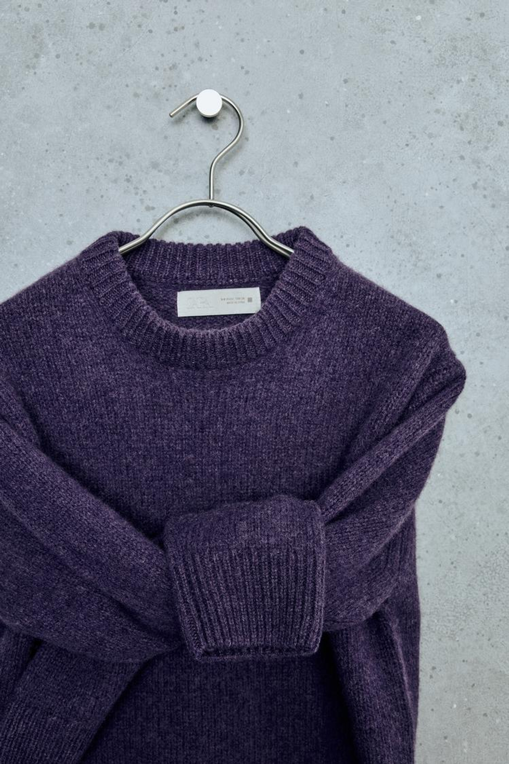 ZARA STORIESZ — СВИТЕР ИЗ 100% ШЕРСТИ, ЛИЛОВЫЙ