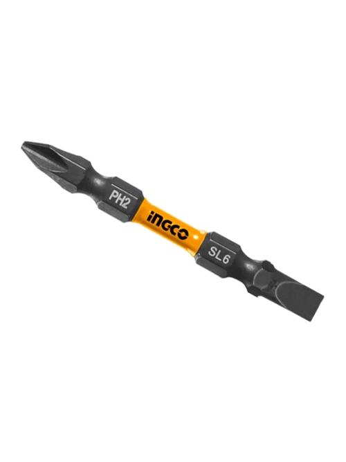 SDBIM21HL133 (INGCO) Набор бит РН2+SL6 65мм 10шт двухсторонние