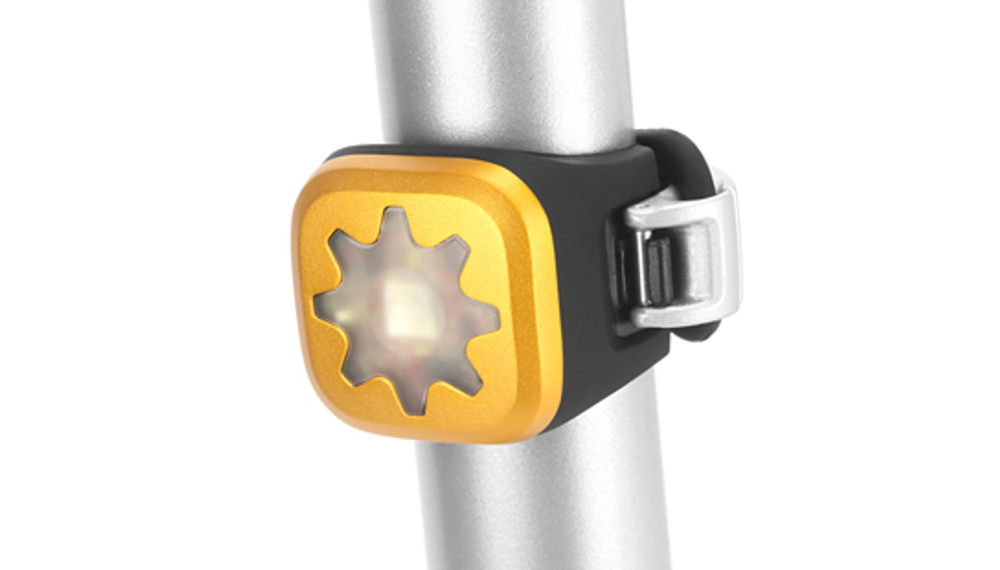 Велофонарь Knog Blinder 1 Cog Red LED задний / красный светодиод 11290 золотой