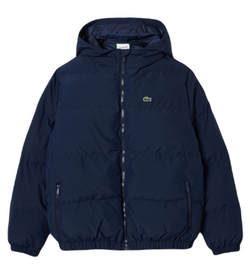 Куртка Lacoste Water Embroidered Crocodile Hooded Puffed - небесный