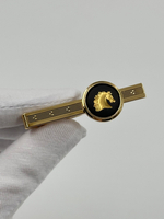 Зажим для галстука Wedgwood чёрный с лошадью