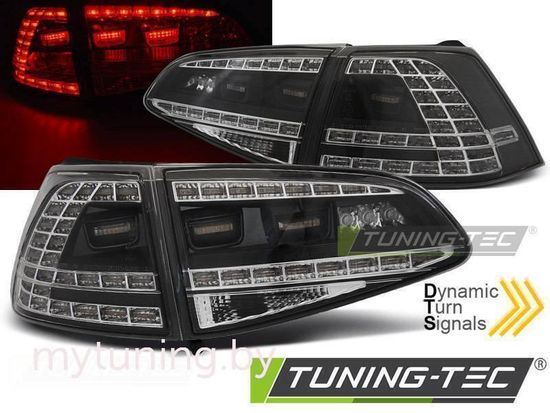 Фонари задние LED SPORT BLACK SEQ для VW GOLF 7 13-17