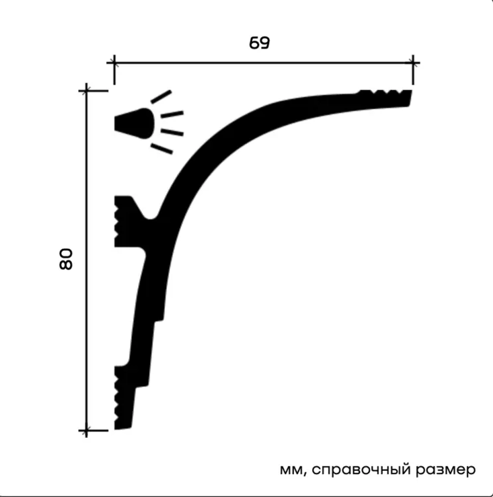 Карниз потолочный 6.50.414