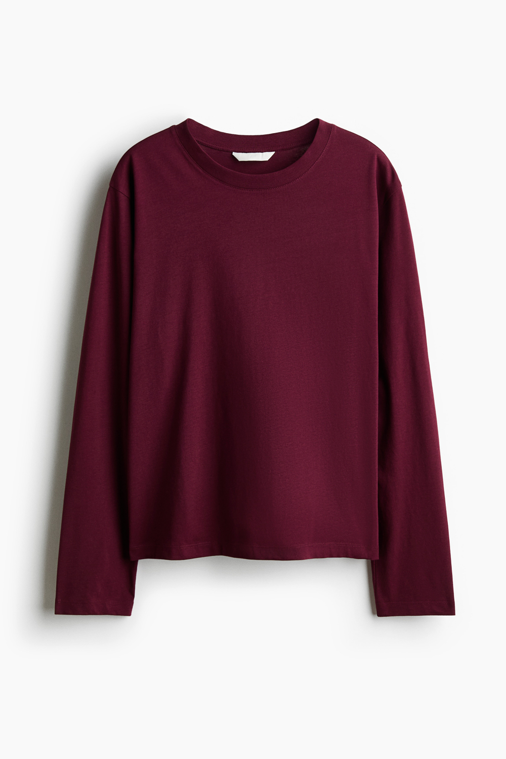 Хлопковый топ с длинными рукавами — прямой крой - H&M