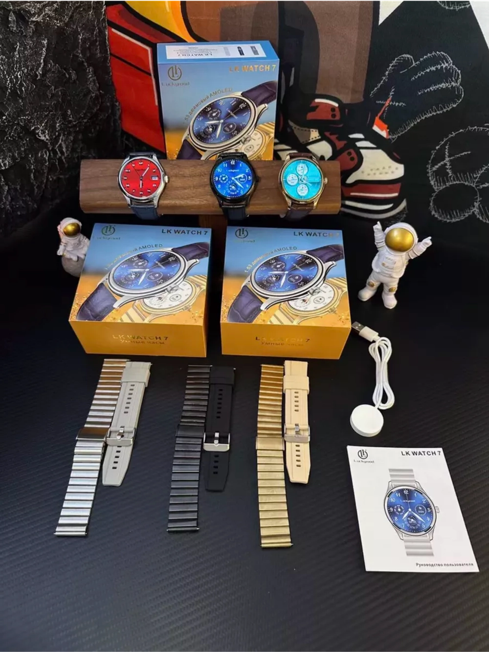 Умные смарт часы наручные Smart Watch Lk Watch7 серебро