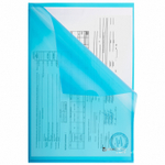 Папка-уголок плотная BRAUBERG SUPER, 10 шт. 0,18 мм, синяя, 270479