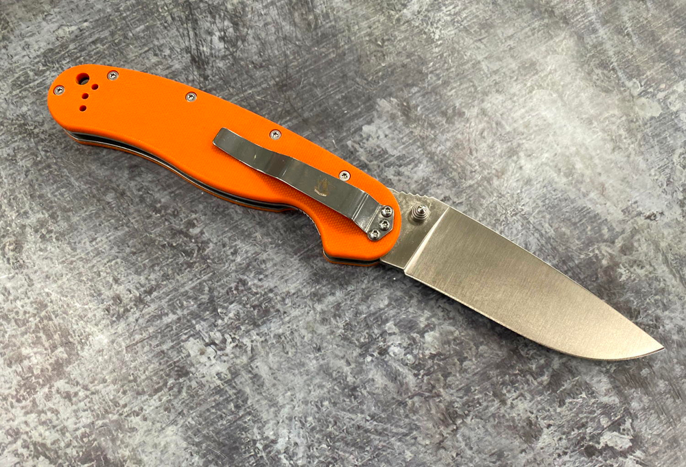 Складной нож Крыса Orange, сталь AUS-8, рукоять G10, RAT01-OR