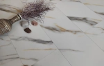 MSPC ламинат Stone Floor Бело-золотой мрамор DC833 MР