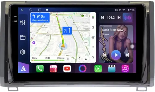 Магнитола для Toyota Tundra 2 2013-2022 - FarCar S500-TS10 монитор 9.5" QLED на Android 14, Быстрая, CarPlay, 4G SIM-слот