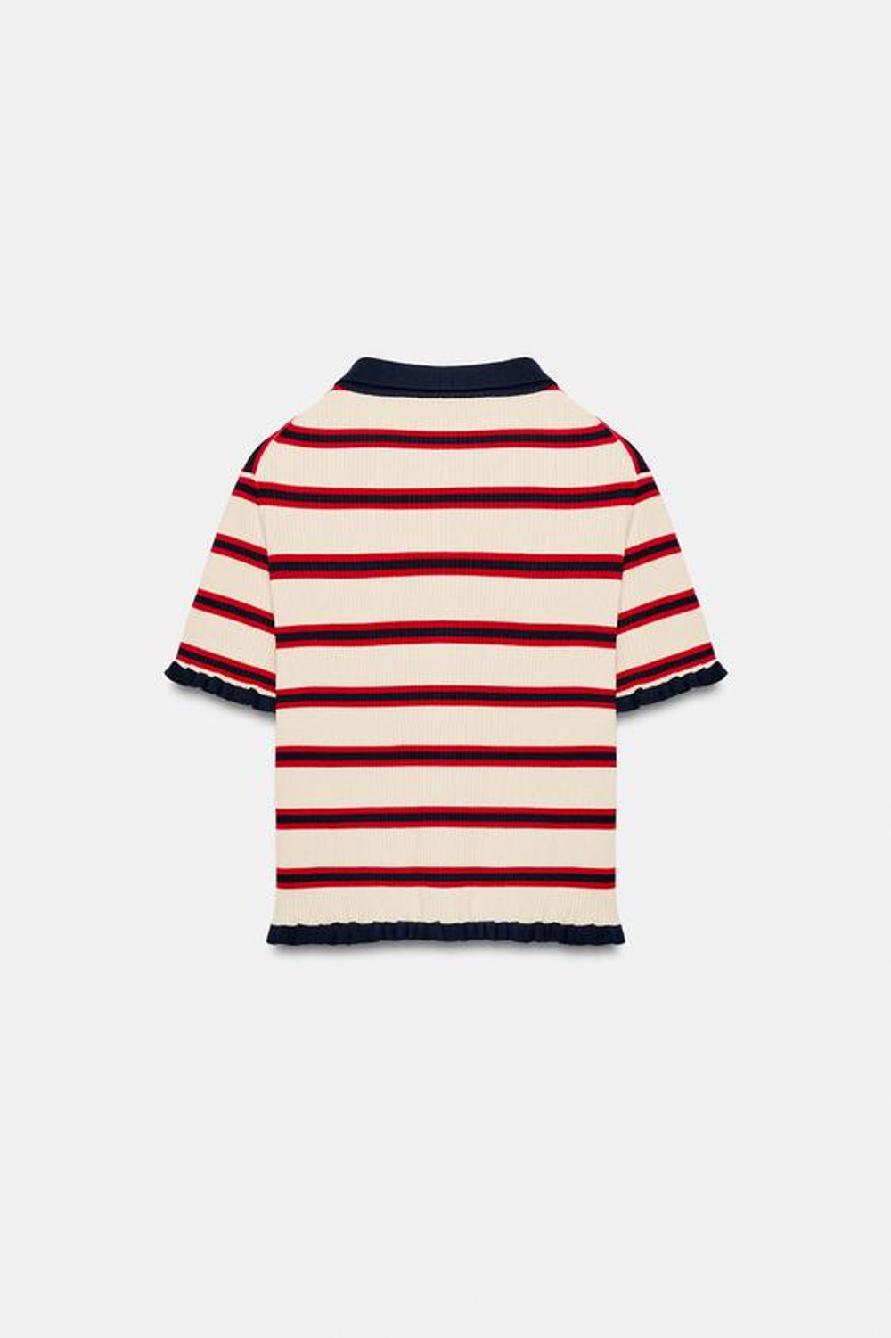 ZARA КАРДИГАН В ПОЛОСКУ, ЭКРЮ/КРАСНЫЙ