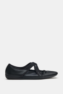 ZARA СПОРТИВНЫЕ БАЛЕТКИ НА ЗАПÁХЕ, ЧЕРНЫЙ