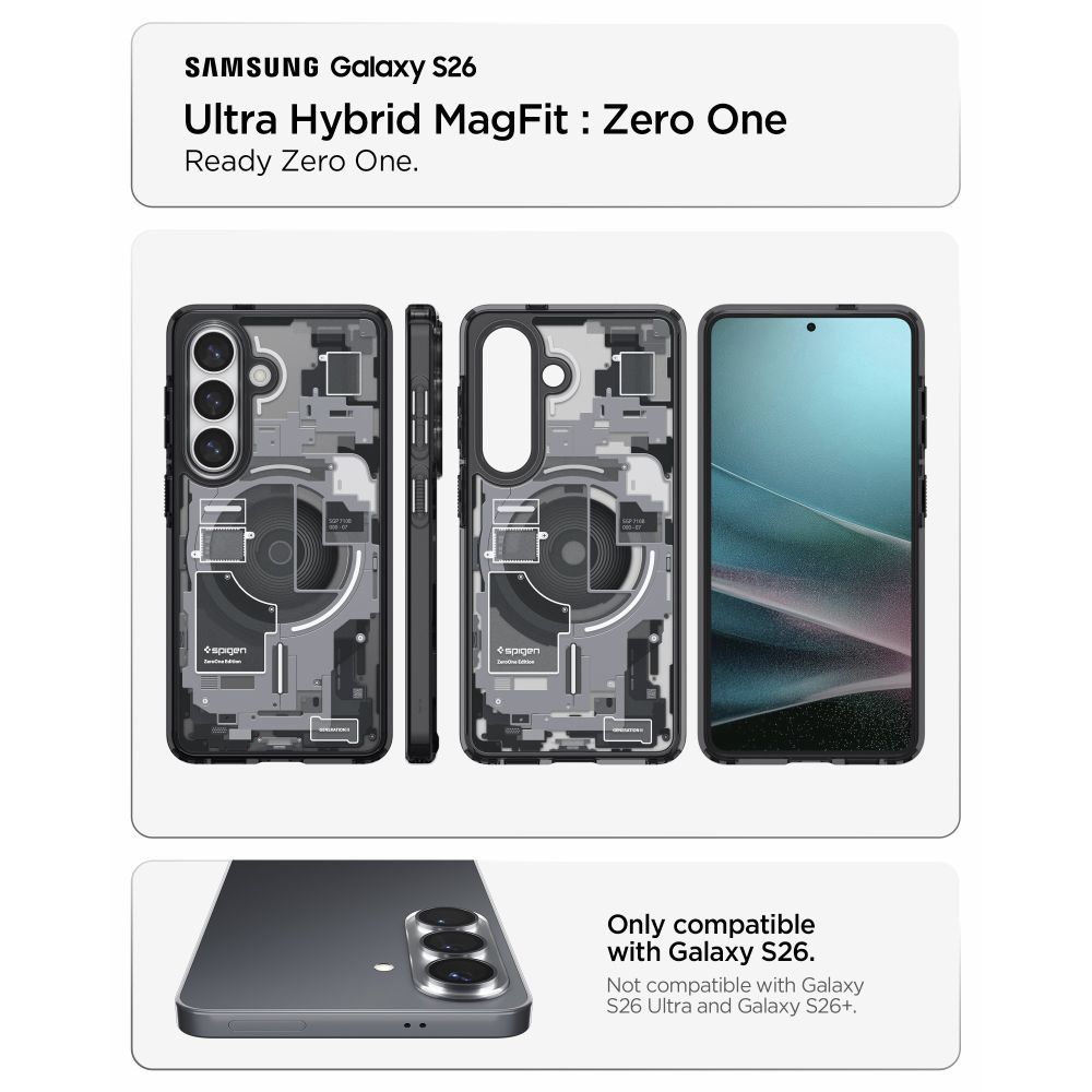 Чехол Spigen Ultra Hybrid Zero One Mag с MagSafe для Samsung Galaxy S26 Black