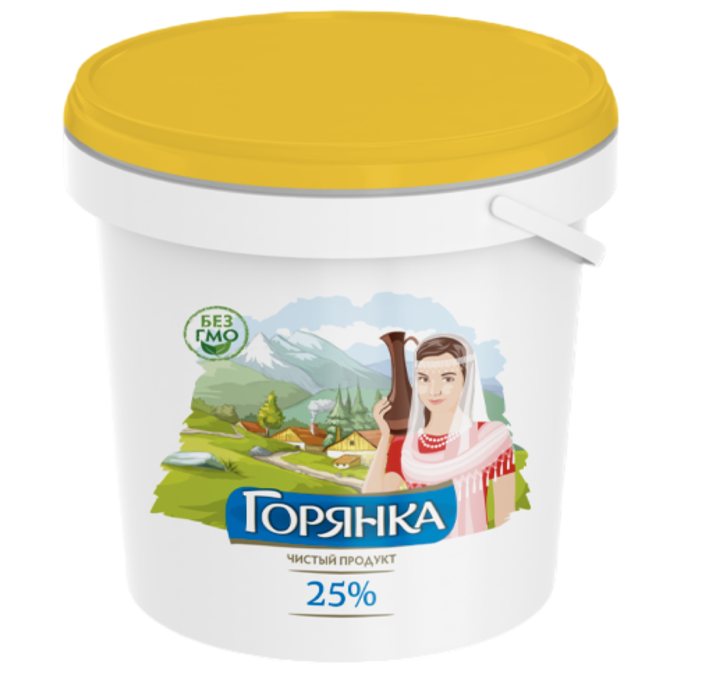 МП с ЗМЖ по технологии сметаны Горянка 25% 700г ведро