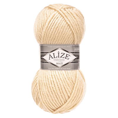 Пряжа Alize (Ализе) Superlana Maxi / уп.5 мот. по 100 г, 100м, 310 шампань А