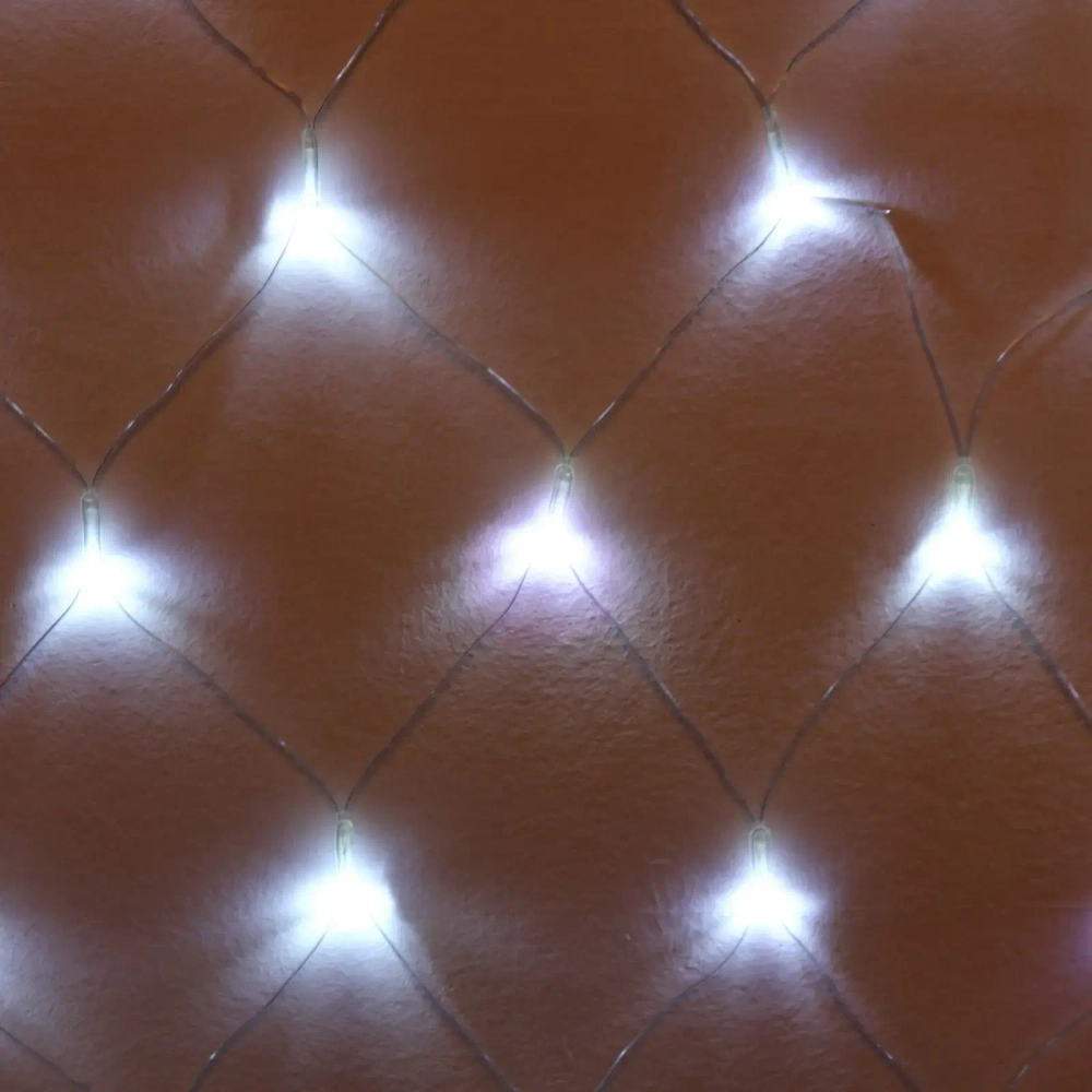 Гирлянда для улицы СЕТКА «Мерцание» ш2,0* в1,5 м 192 ламп LED, прозр.пров,1 реж.,IP-54, Белый (возможность соединения)
