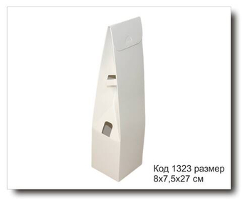 Коробка Код 1323 размер 8х7,5х27 см для диффузора белый картон