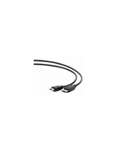 Cablexpert Кабель DisplayPort->HDMI, 10м, 20M/19M, черный, экран, пакет (CC-DP-HDMI-10M)