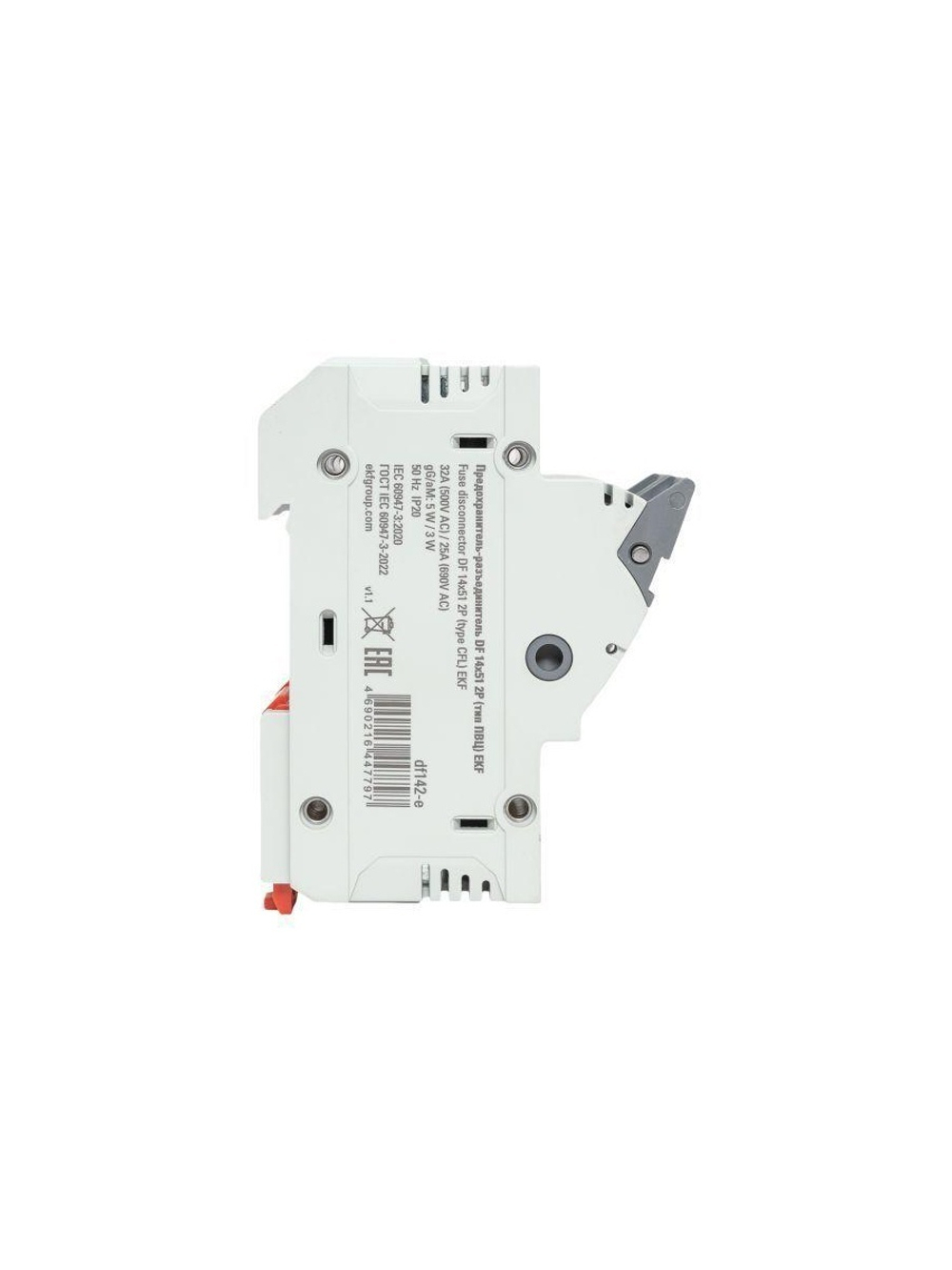 Предохранитель-разъединитель DF 14х51 2п (тип ПВЦ) EKF df142-e