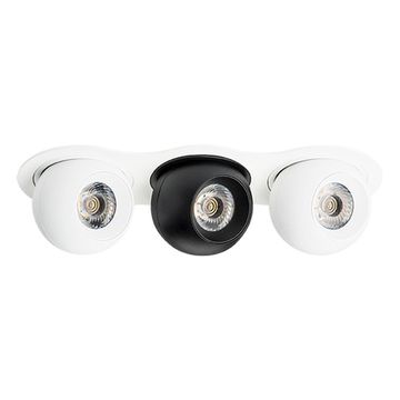 Комплект из светильников и рамки 3*LED 27W 3000K i636627262 белый/чёрный InteroBall Lightstar