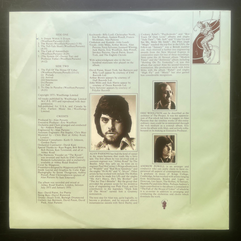 The Alan Parsons Project ‎– Tales Of Mystery And Imagination - Edgar Allan Poe (Голландия)