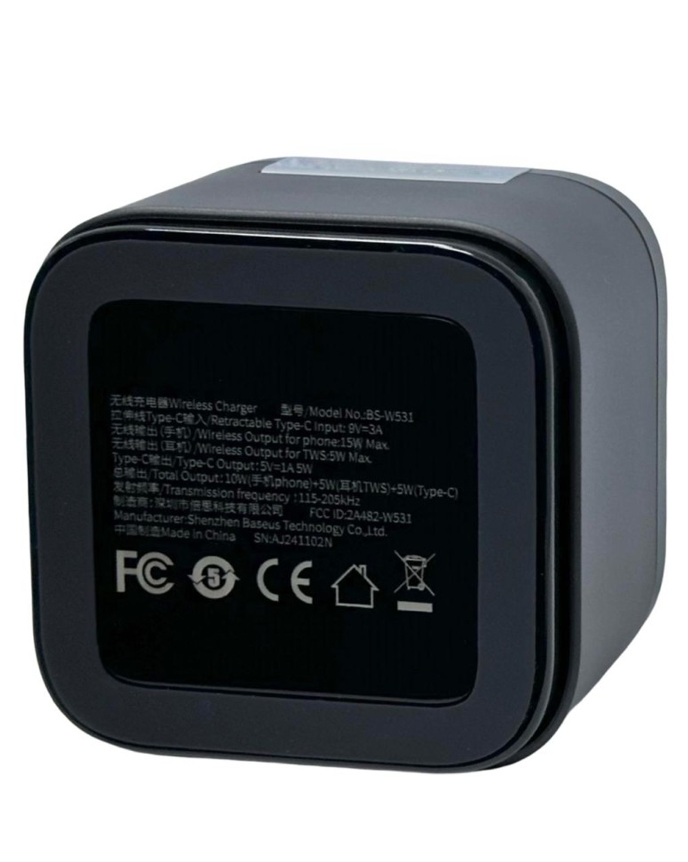 Беспроводная зарядная станция Baseus MagPro 2-in-1 Magnetic Charger 25W черный  P10264100123-01