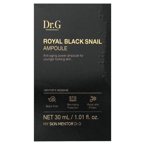 Dr. G, Royal Black Snail Ampoule, сыворотка с черной улиткой, 30 мл (1,01 жидк. унции)