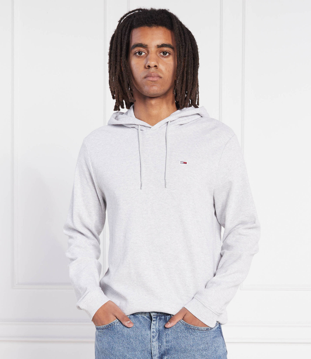 Худи waffle Tommy Jeans - серый(DM0DM15040)