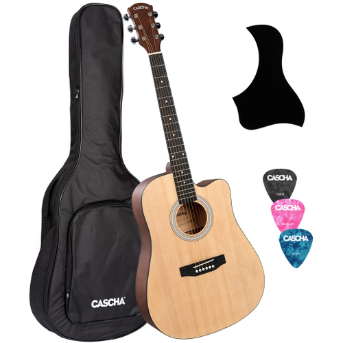 CASCHA CGA110 Student Series Acoustic Guitar 4/4 (incl, padded bag, 3 picks)