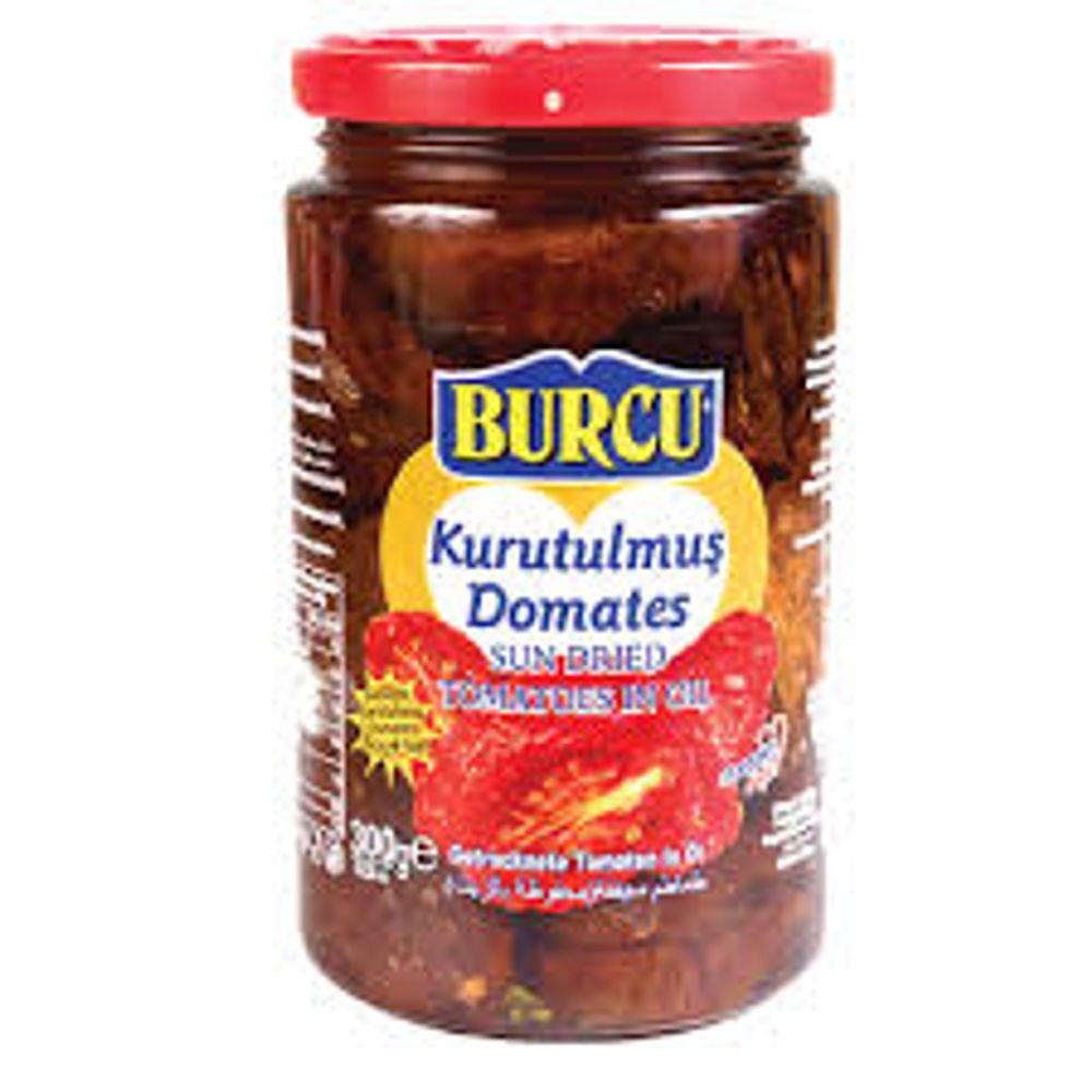 Вяленые томаты в масле ТМ «BURCU» 300г с/б