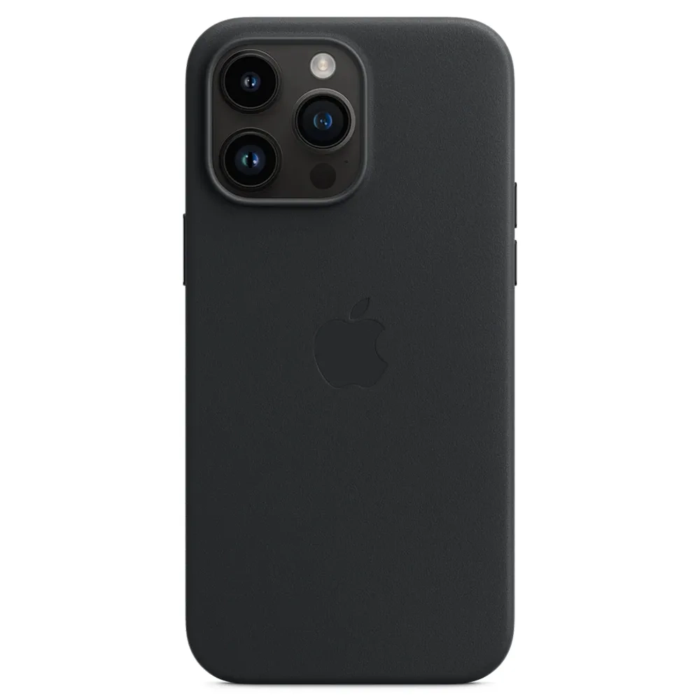 Кожаный чехол с поддержкой MagSafe Apple Leather Case для iPhone 14 Pro Max, Midnight (Темная ночь)