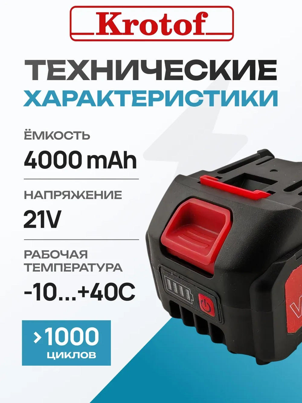 Аккумуляторная батарея для цепной пилы CCS03, шуруповерта