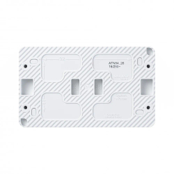 ATLASDESIGN PROFI IP54 О/У РОЗЕТКА двойная с заземлением со шторками, 16А, БЕЛЫЙ