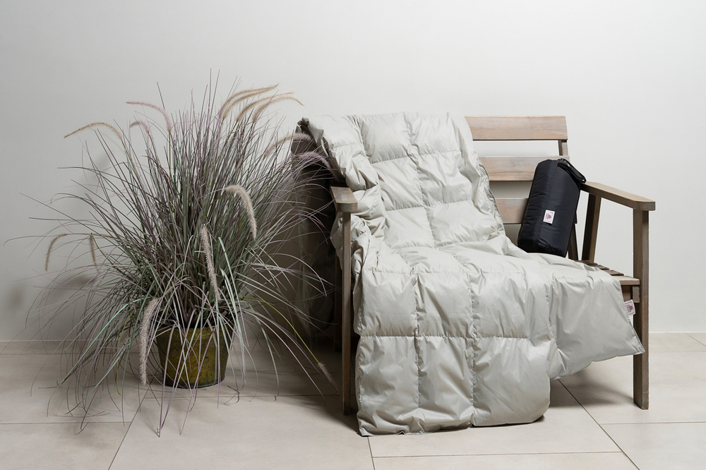Плед дорожный пуховый 140х200 German Grass Travel Plaid серый