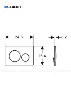 Кнопка смыва Geberit Sigma 20 115.882.16.1 черная