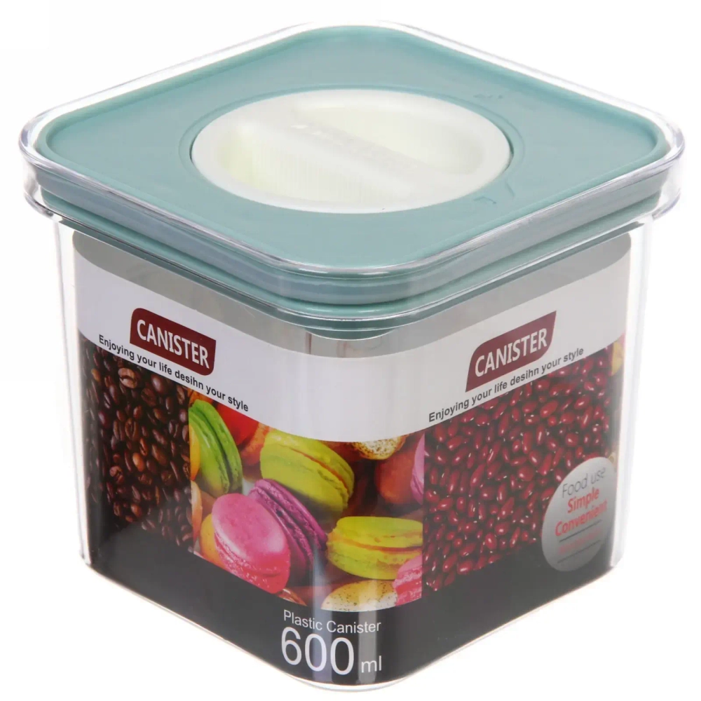 Банка для продуктов пластиковая 1200мл «Premium» 11*11*10см