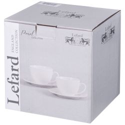 ЧАЙНЫЙ НАБОР LEFARD "PEARL" НА 2 ПЕР. 4 ПР. 290 МЛ (КОР=12НАБ.)