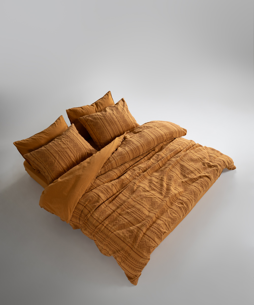 Lımasso КПБ 4 пр. Coastal Trio Mustard ЕВРО пододеяльник 200*220, простынь 240*260, наволочки 50*70 2шт