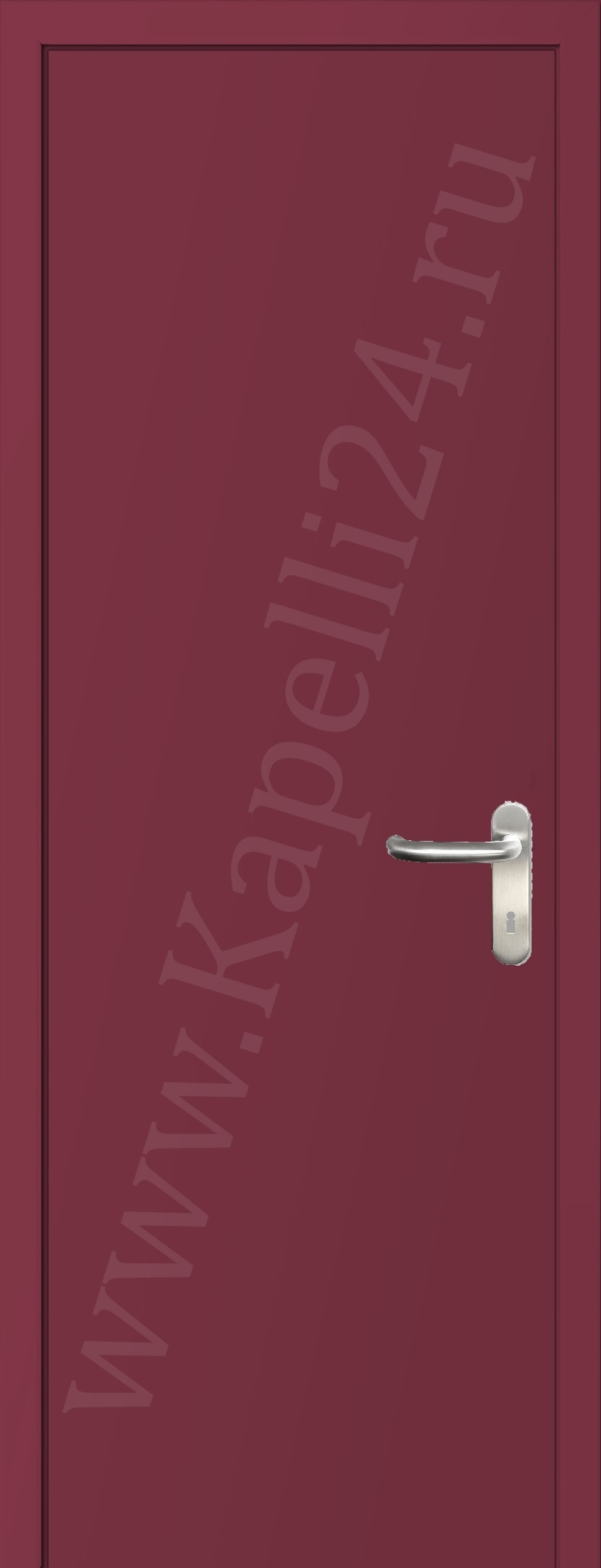 Дверь влагостойкая пластиковая KAPELLI multicolor ДГ RAL 4002 Красно-фиолетовый + коробка