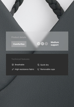 Oysho Топ Comfortlux с плетением, стальной серый