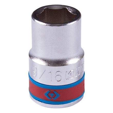 Цена на KING TONY (433518S) Головка торцевая стандартная шестигранная 1/2", 9/16", дюймовая