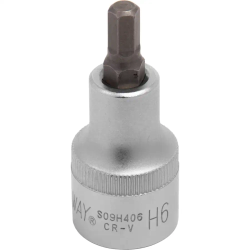 Насадка торцевая 1/2"DR с шестигранной вставкой-битой H6 55 мм JONNESWAY S09H406